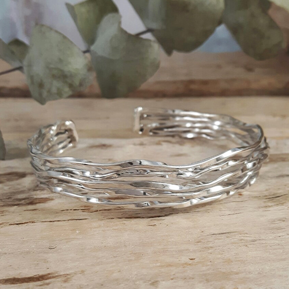 Lattice Cuff Handcrafted in Sterling Silver
