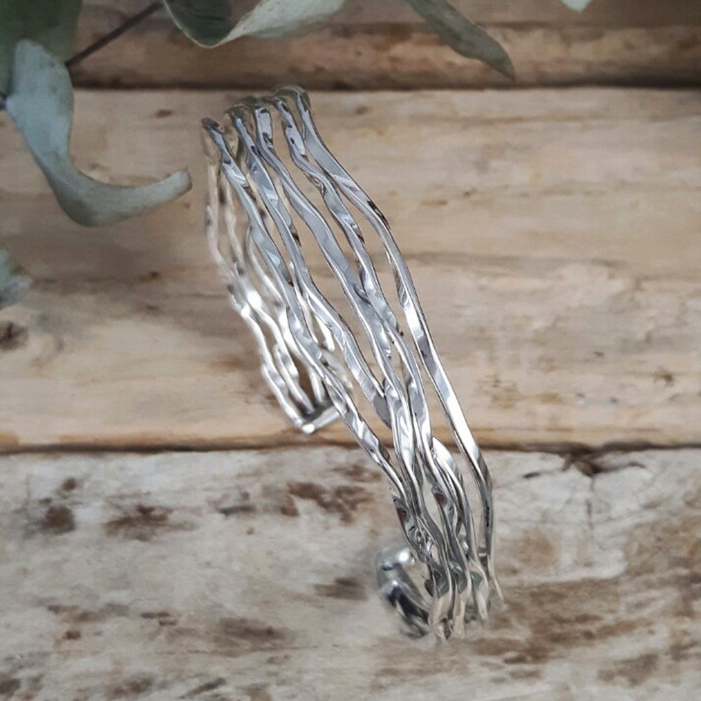 Lattice Cuff Handcrafted in Sterling Silver