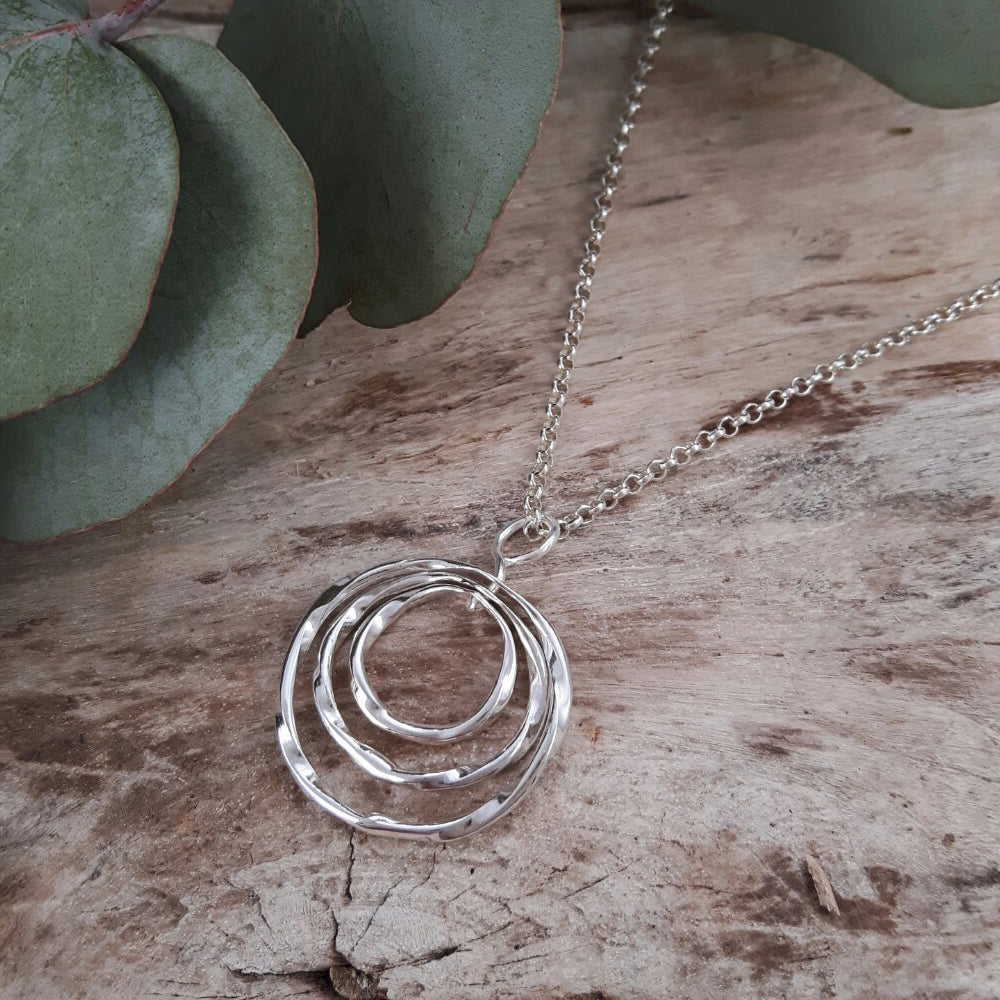 Lattice Trio Small Pendant Handcrafted in Sterling Silver