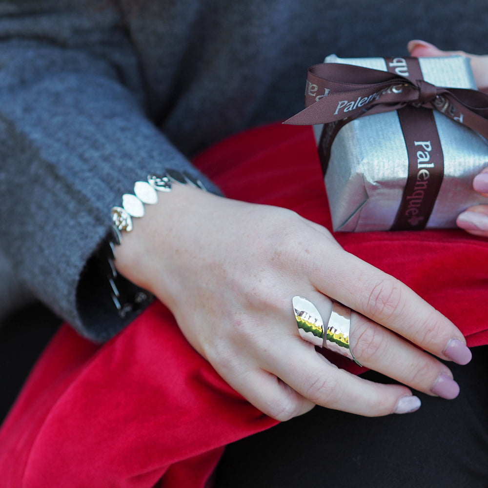 Glamour Hammered Polished Ring