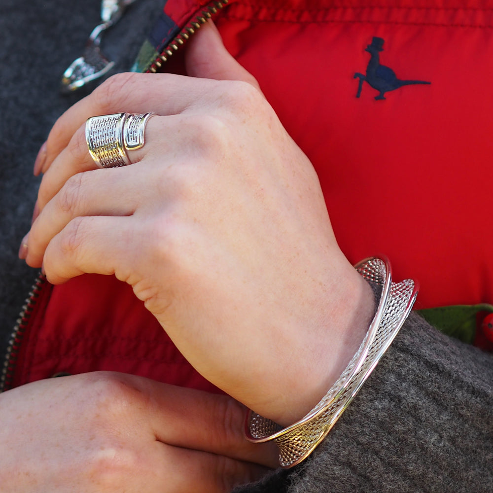 Skysail Silver Cuff Bracelet