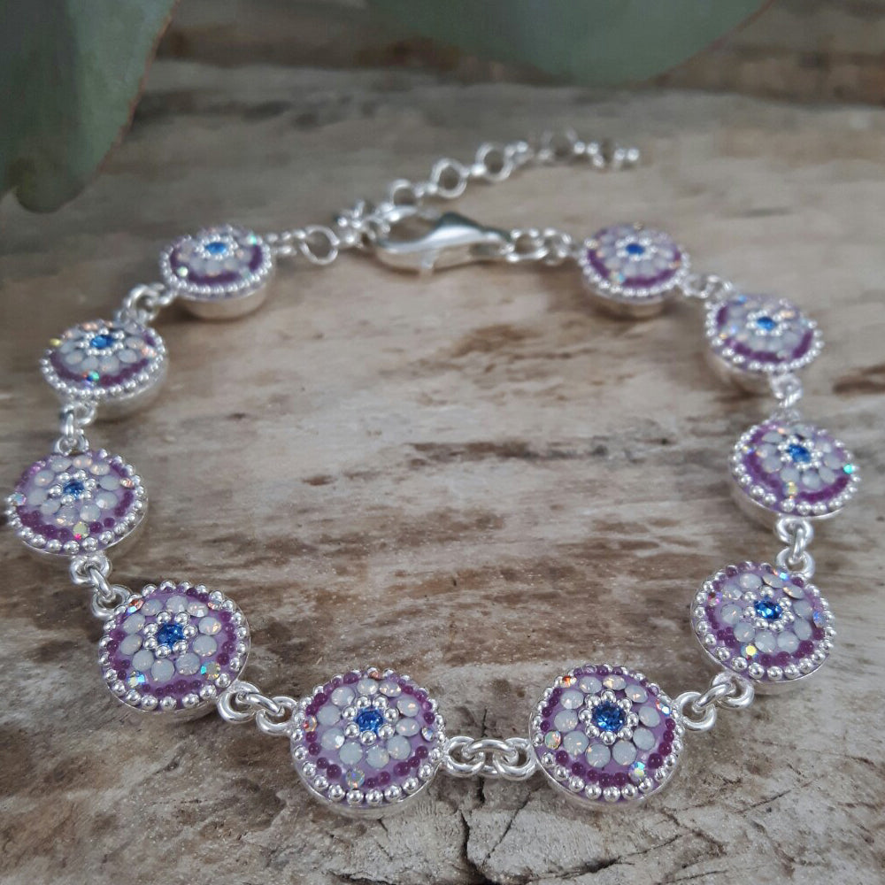 lilac bracelet sterling silver jewellery UK
