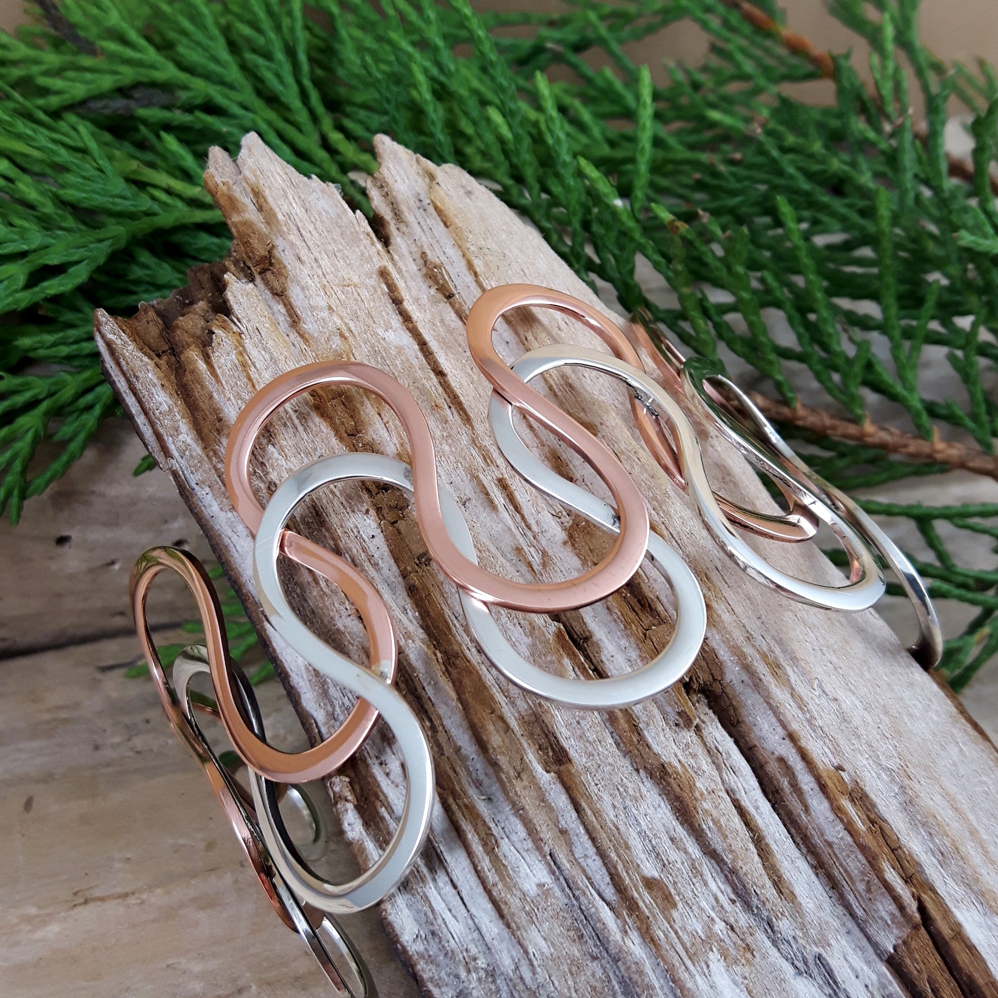 Duo Medusa Silver/Copper Cuff