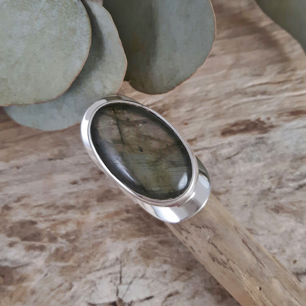 Monet Labradorite Oval L Adjustable Ring C