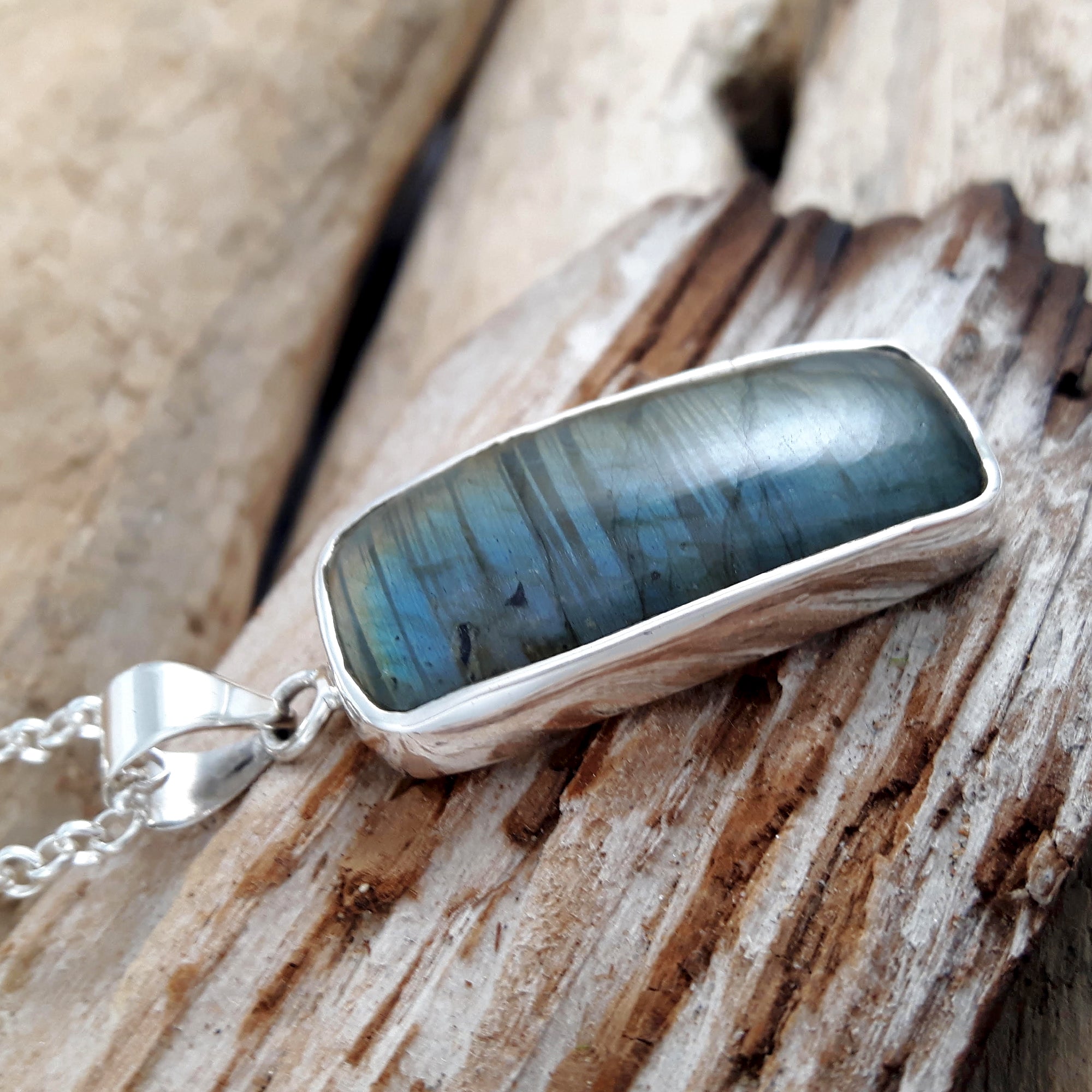 Monet Labradorite XL Rectangle Pendant
