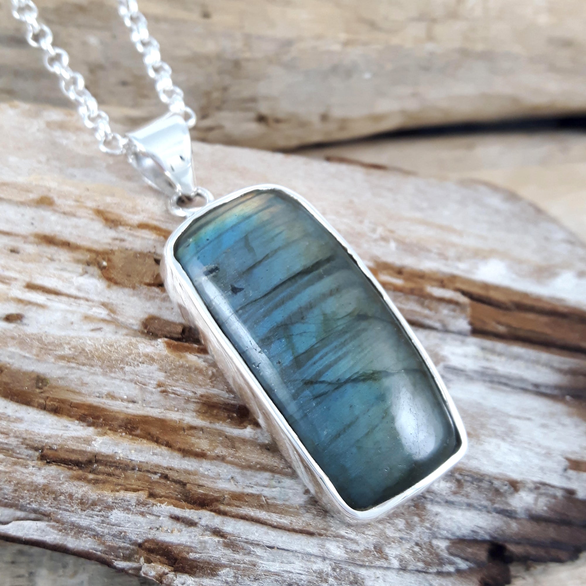 Monet Labradorite XL Rectangle Pendant
