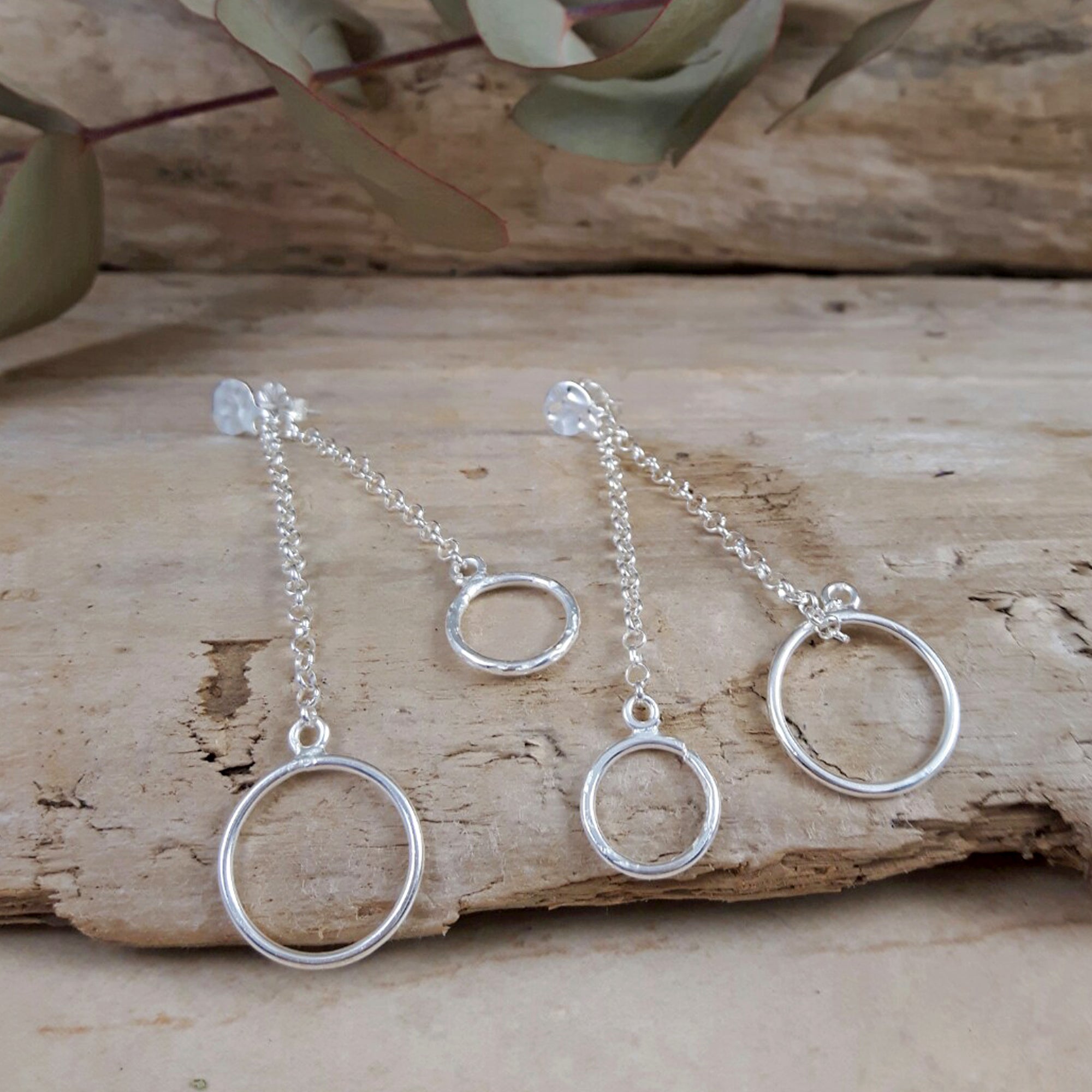 Olympia Twin Chain Drop Earrings