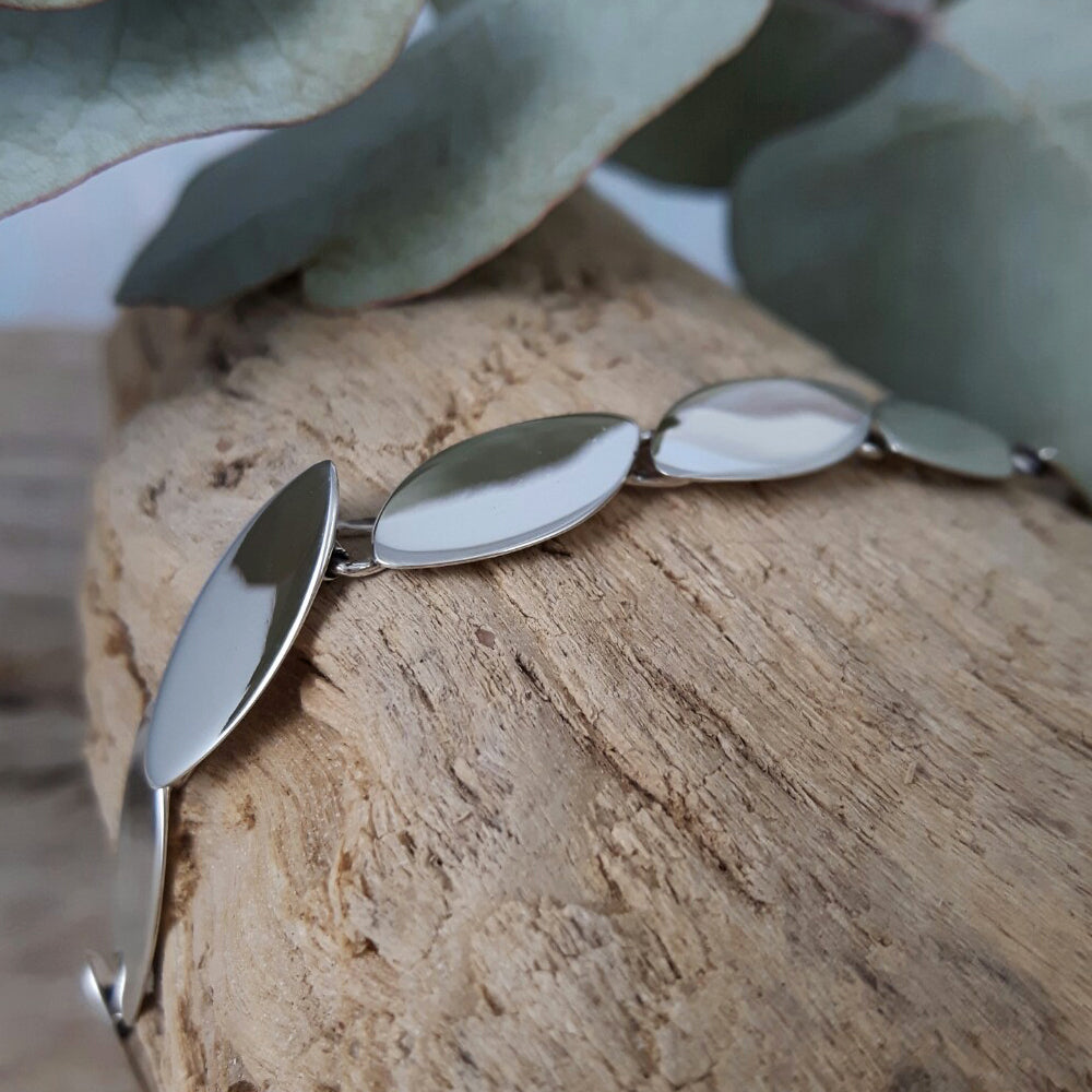 Roma Eclipse Polished Sterling Silver Bracelet