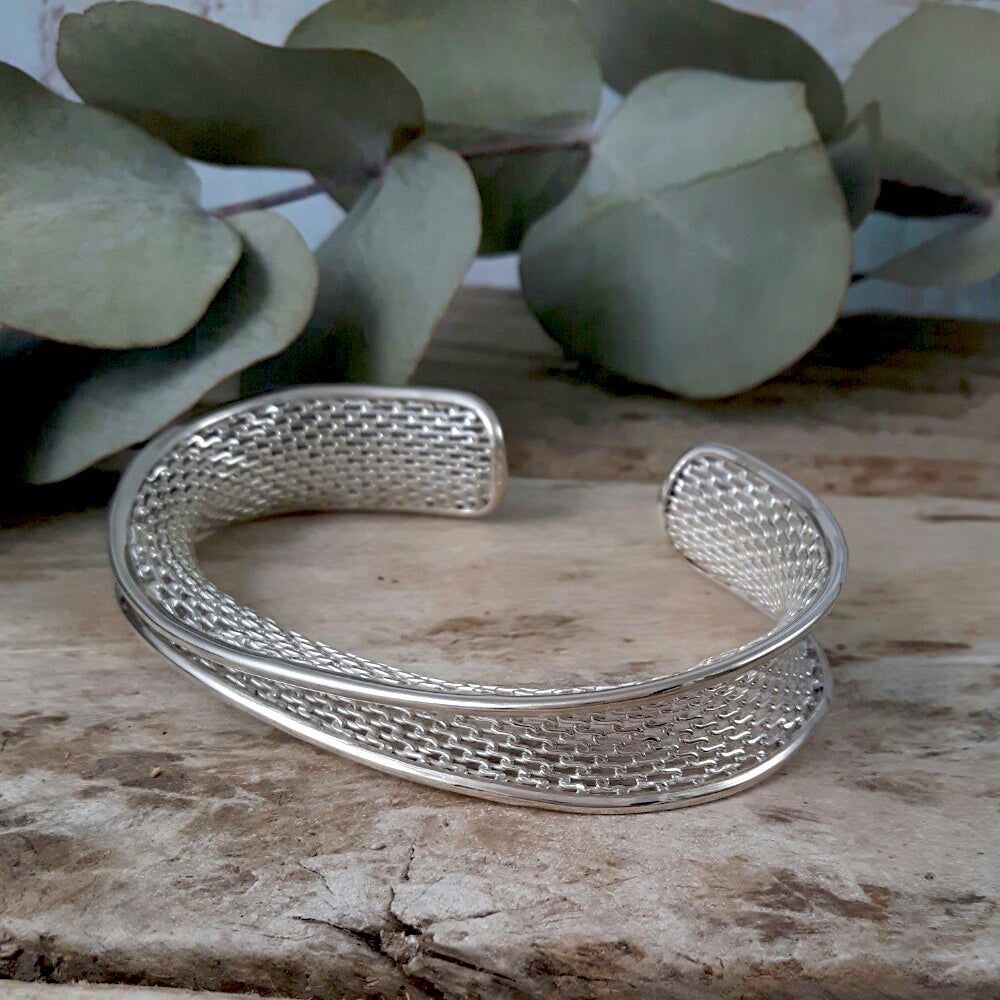 Skysail Silver Cuff Bracelet