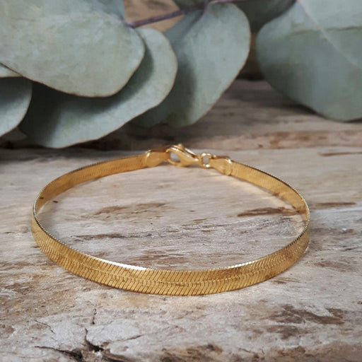 Snake Chain 18.5cm Wide Gold Bracelet