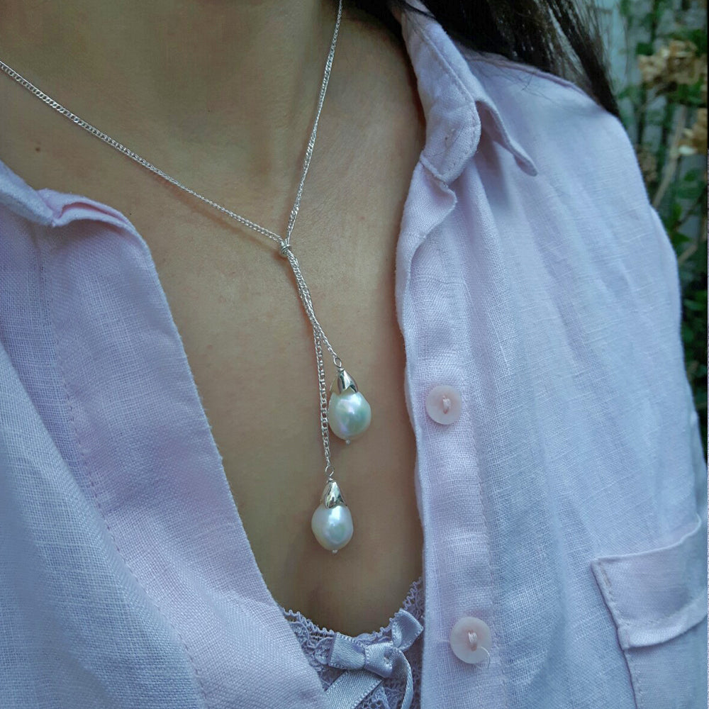 Lilith White Pearl Necklace