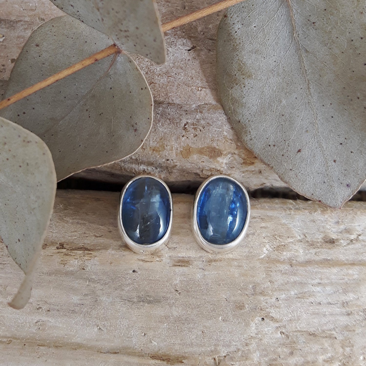 SAMPLE Alba Kyanite Oval Stud Earrings