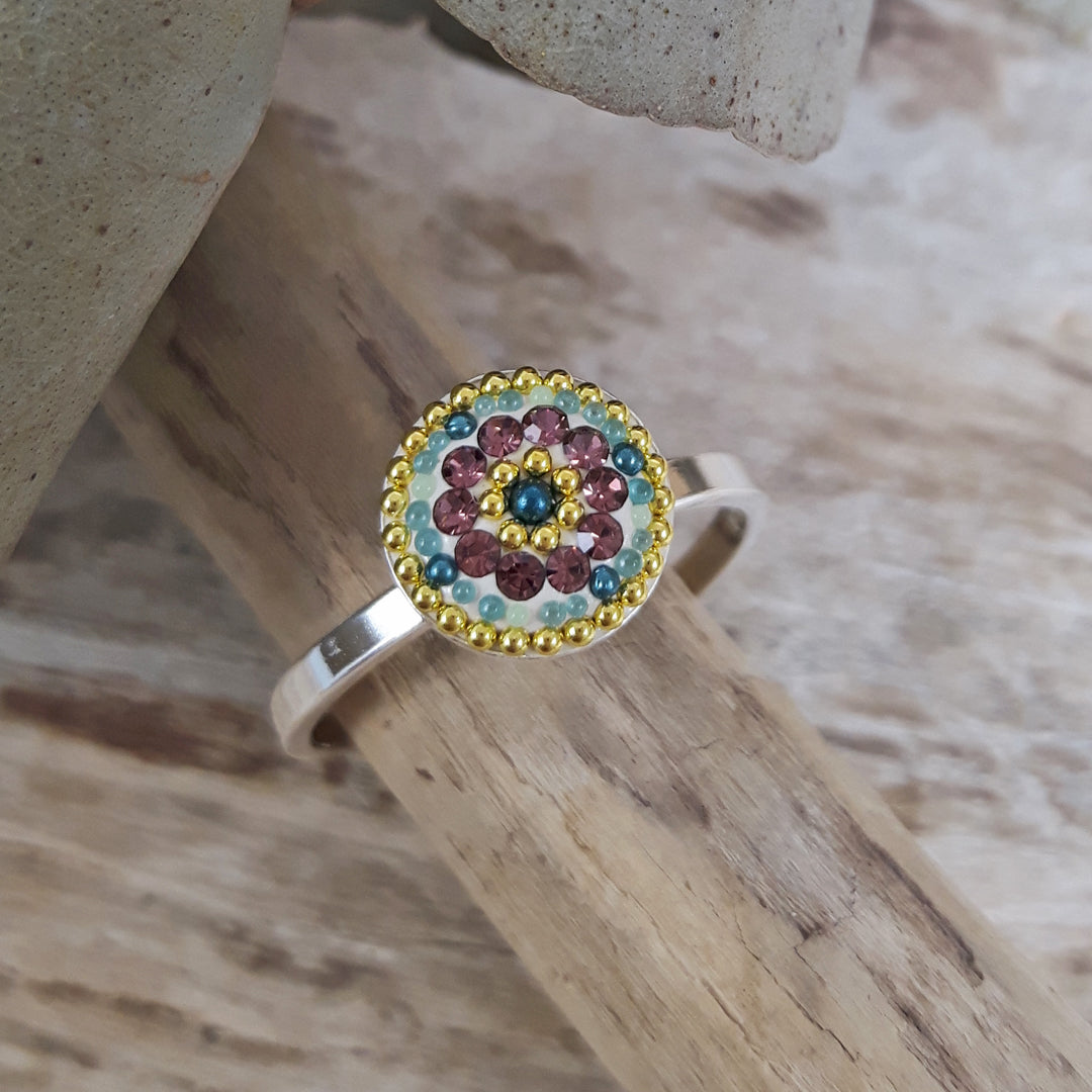 Allegra Antique Mini Round Adjustable Ring