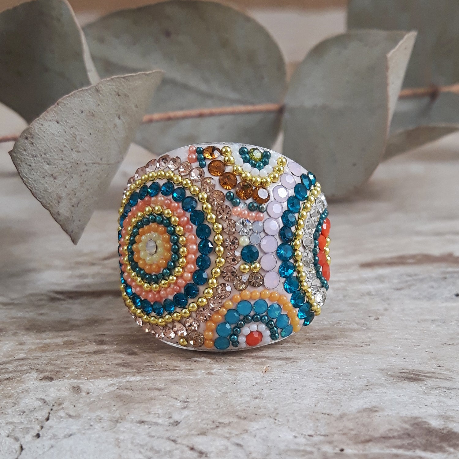 SAMPLE Allegra Carnival Dome Ring A Size P