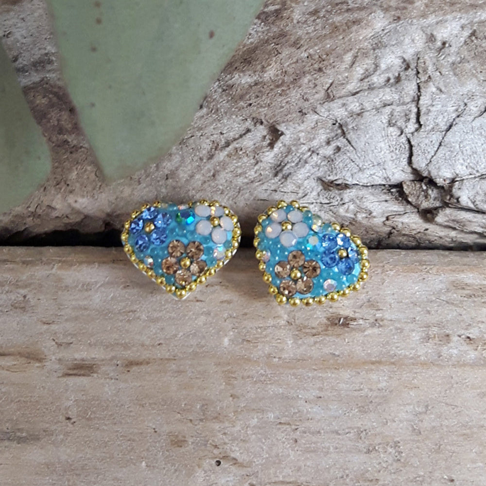 Allegra Heart Daisy Dream Studs