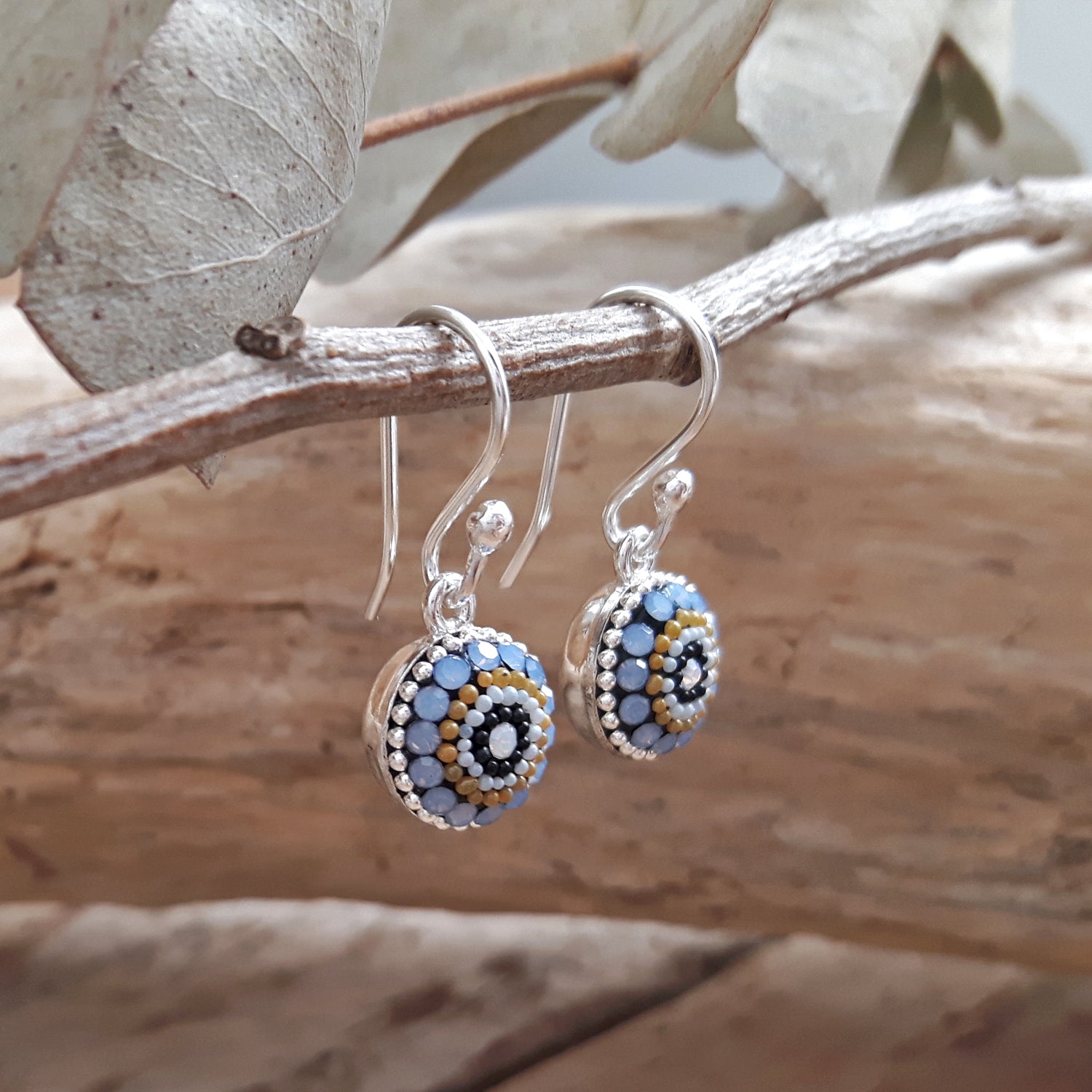 Allegra Highland Glow Round Drop Earrings