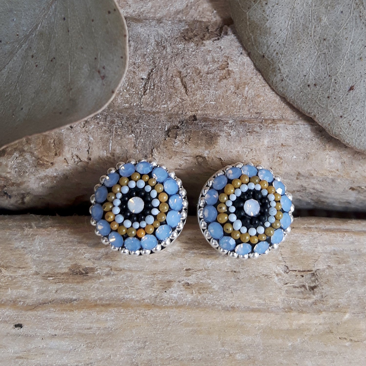 Allegra Highland Glow Round Stud Earrings