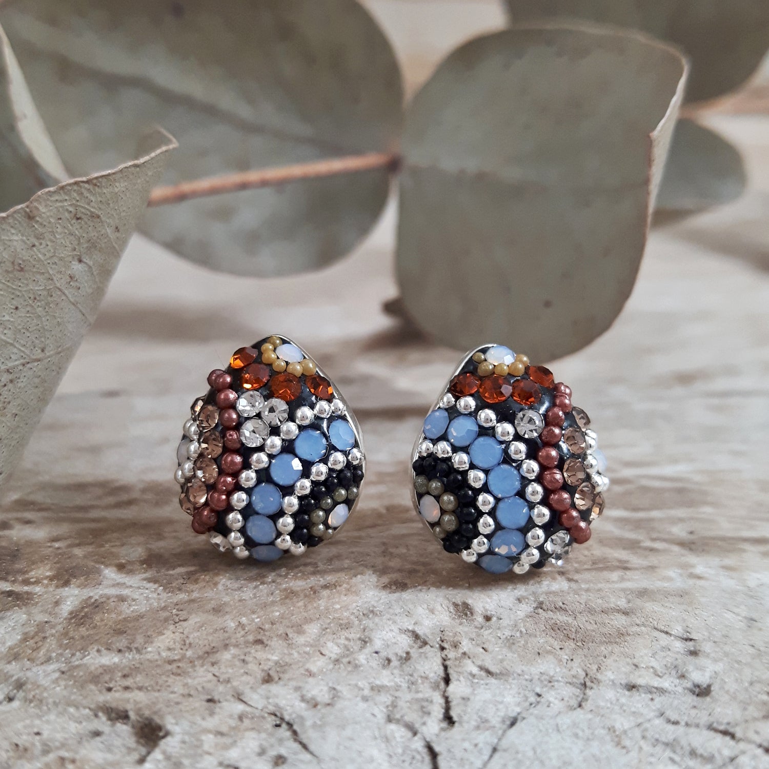 Allegra Highland Glow Teardrop Stud Earrings