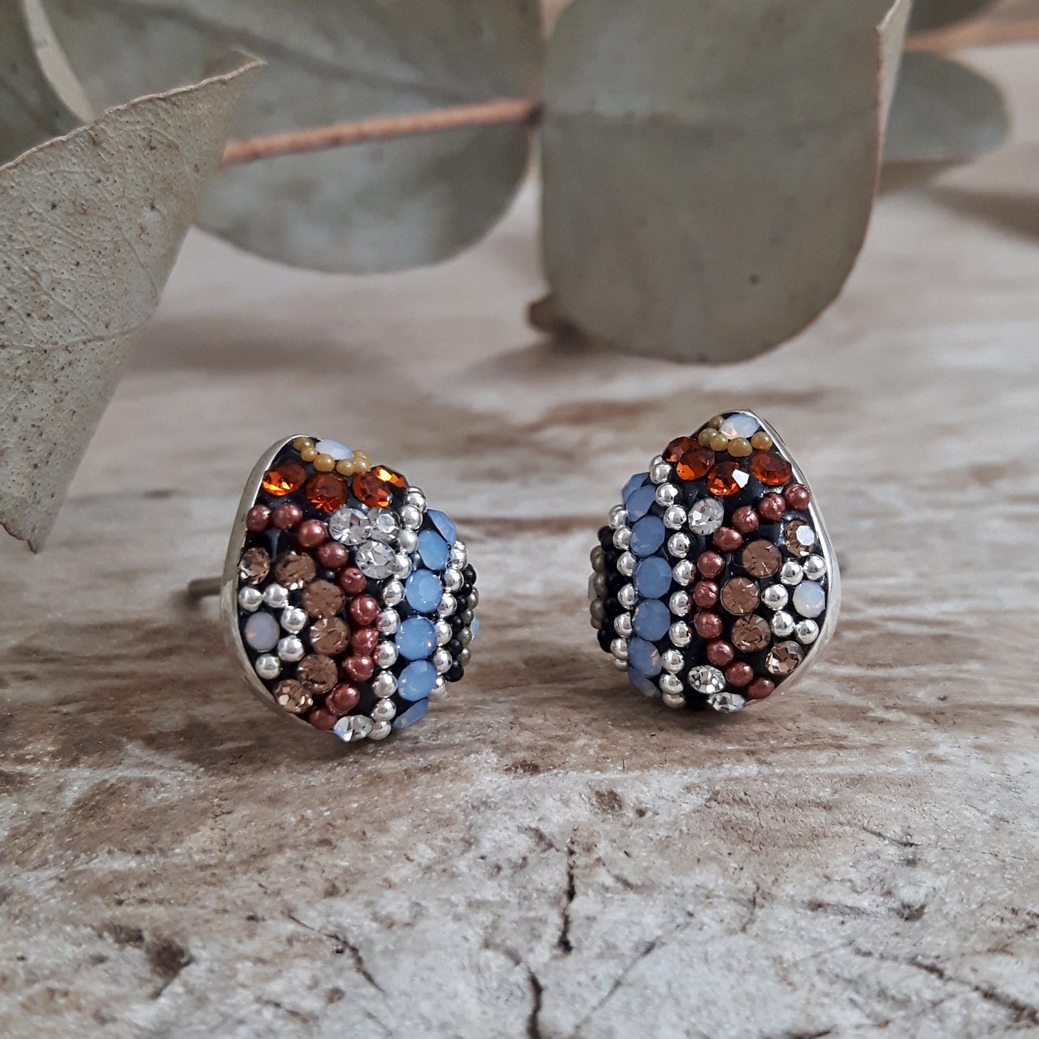 Allegra Highland Glow Teardrop Stud Earrings