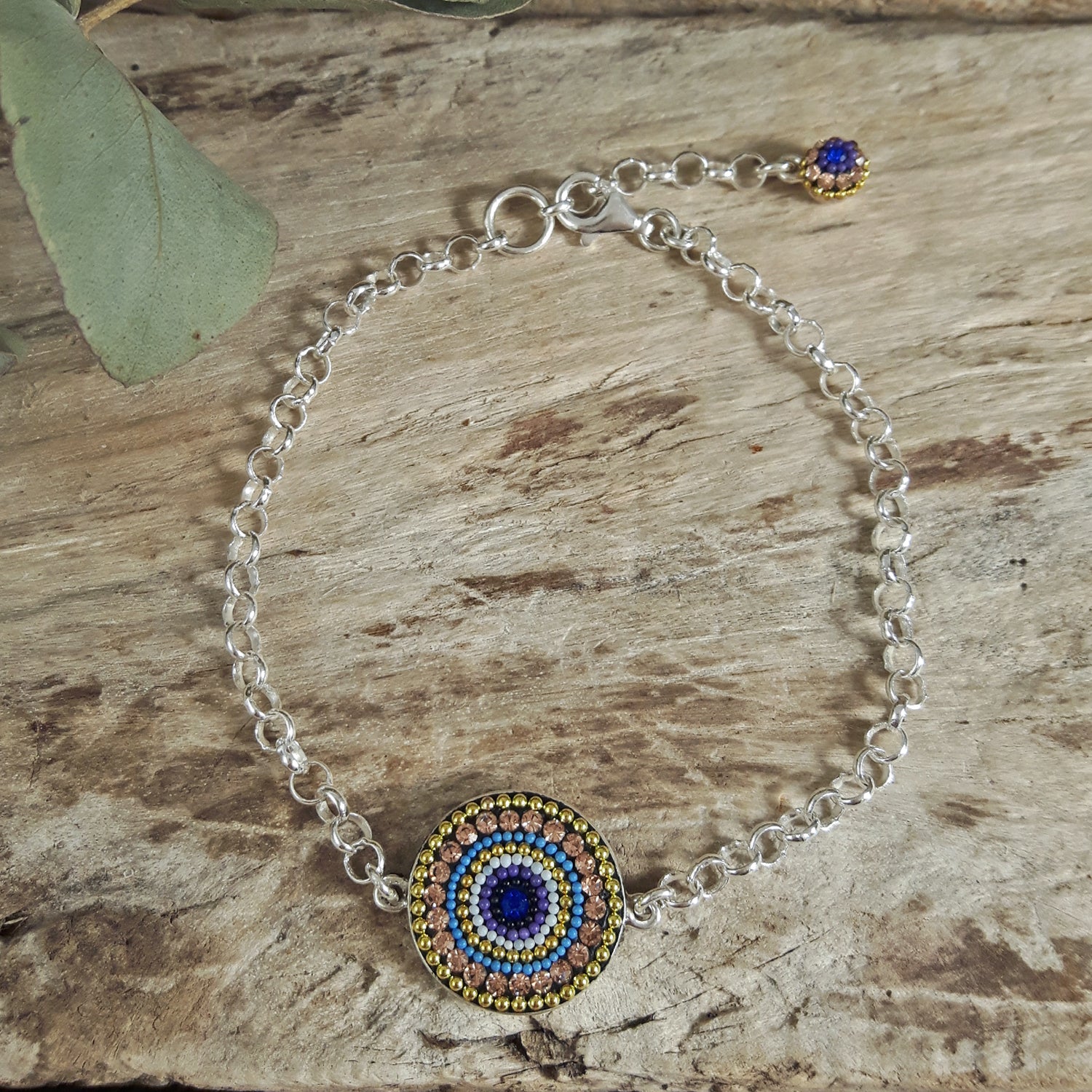 Allegra Indigo Radiance Coin Chain Bracelet