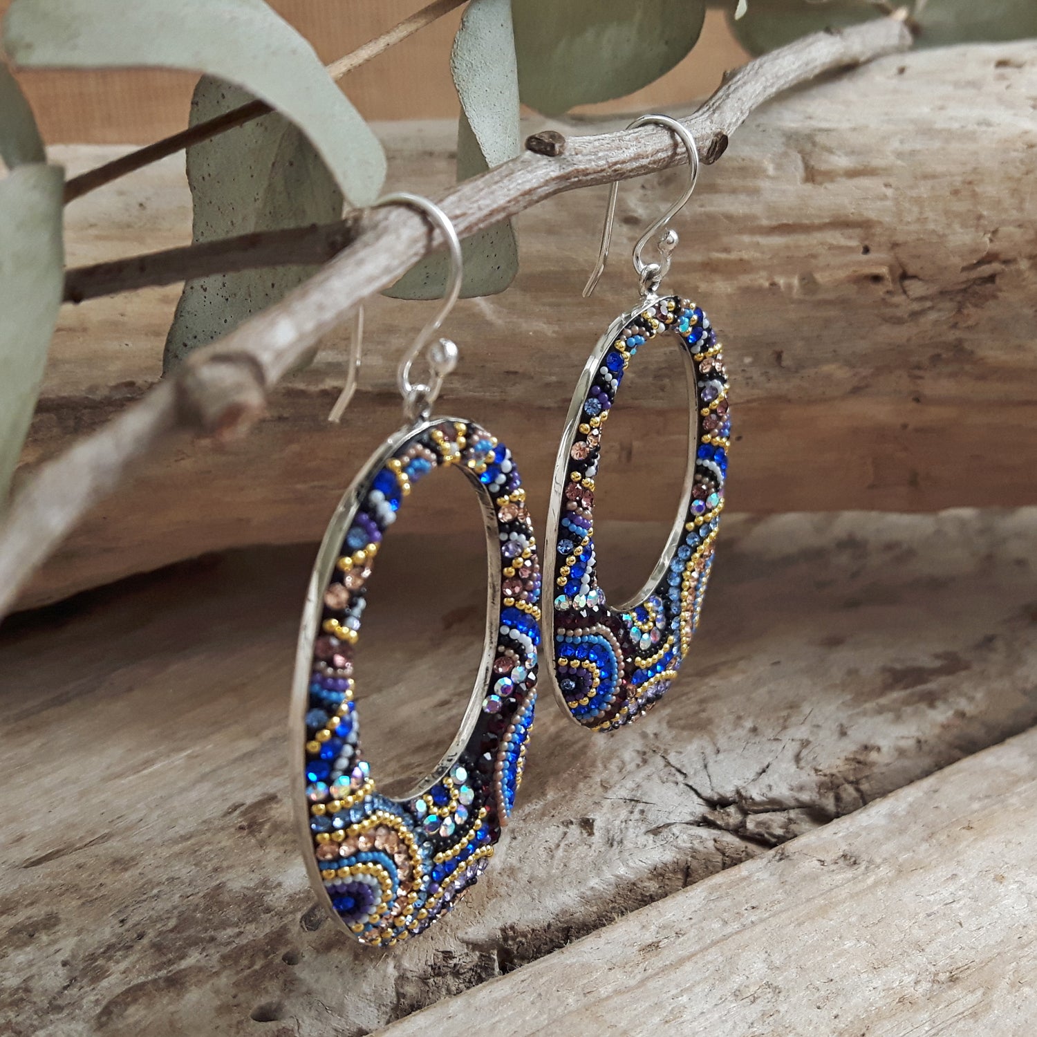 Allegra Indigo Radiance Hoop Earrings