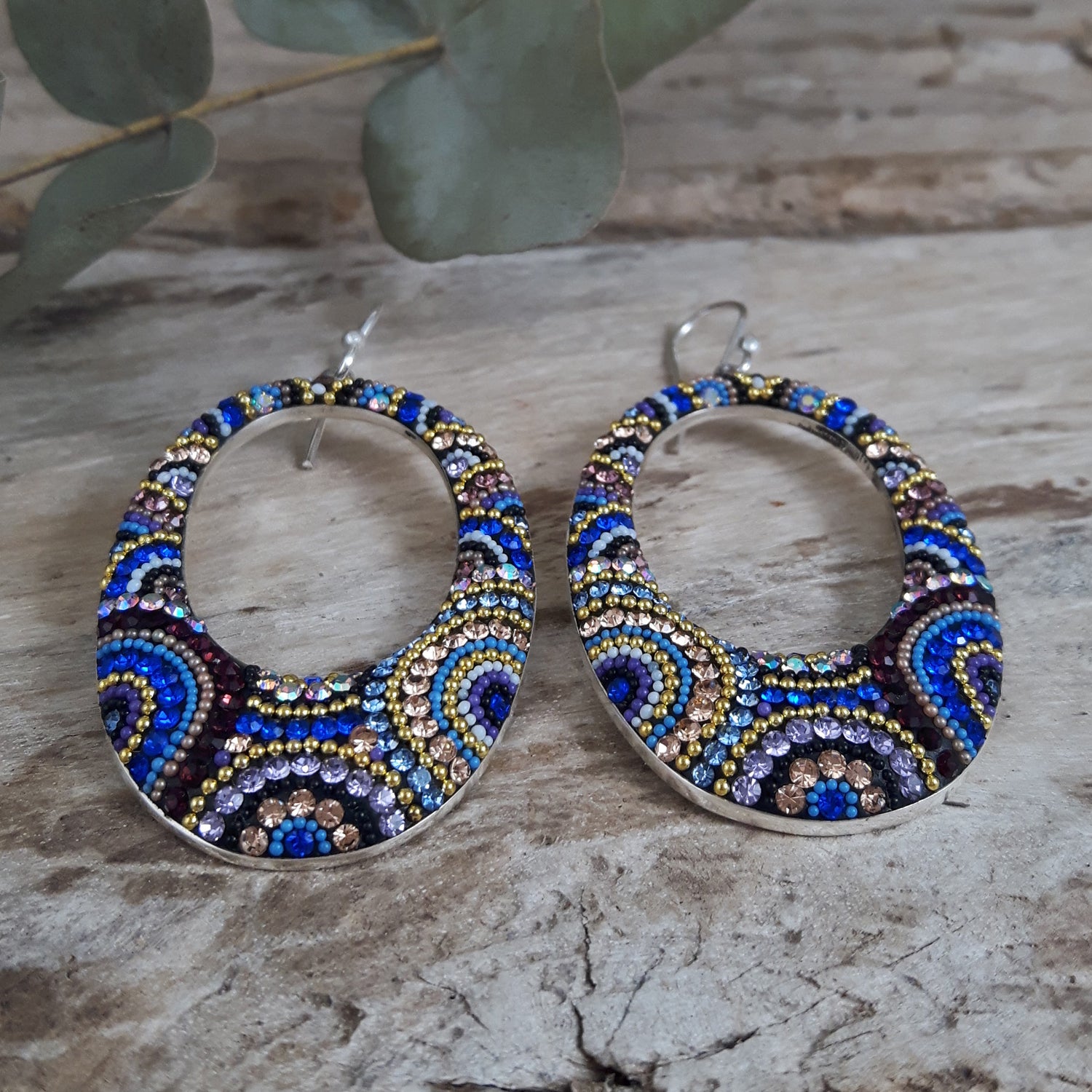 Allegra Indigo Radiance Hoop Earrings