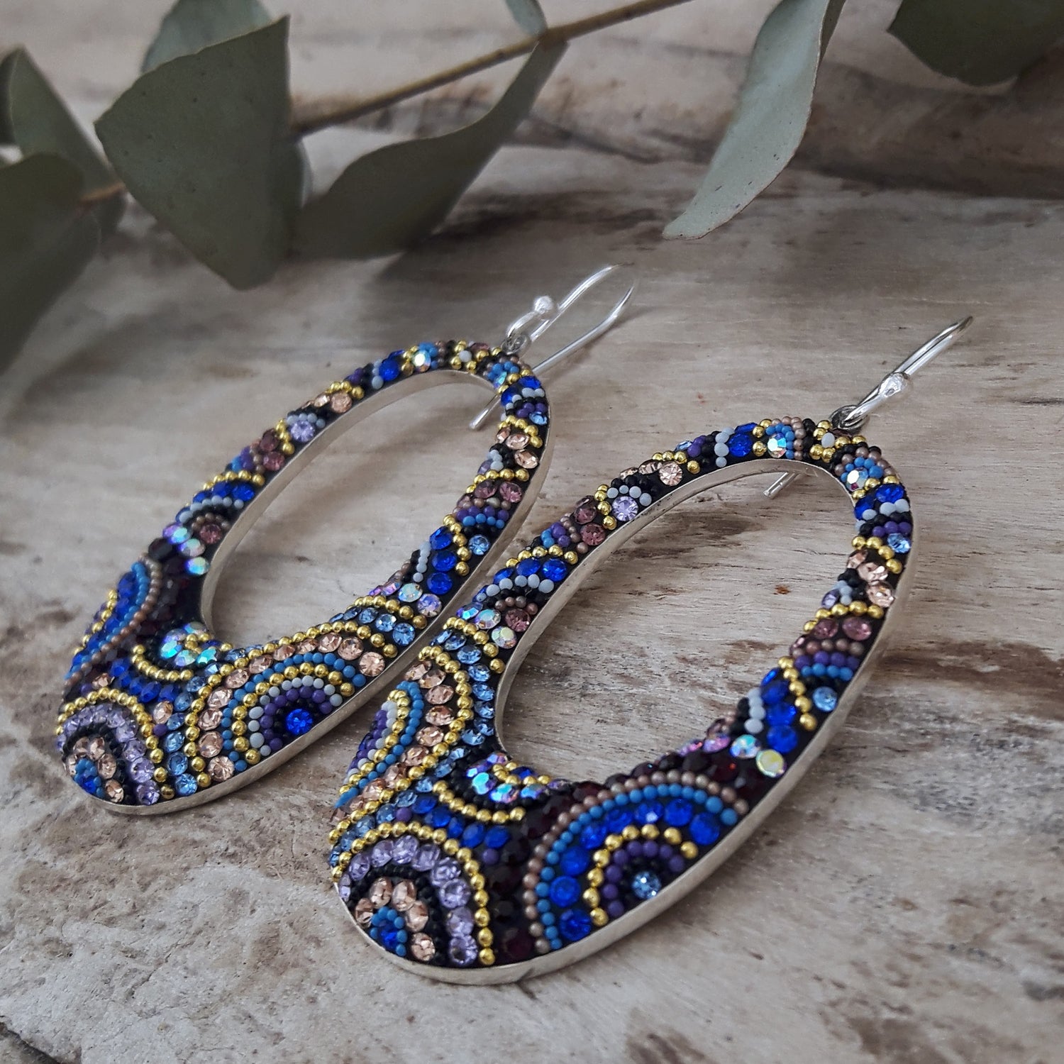Allegra Indigo Radiance Hoop Earrings