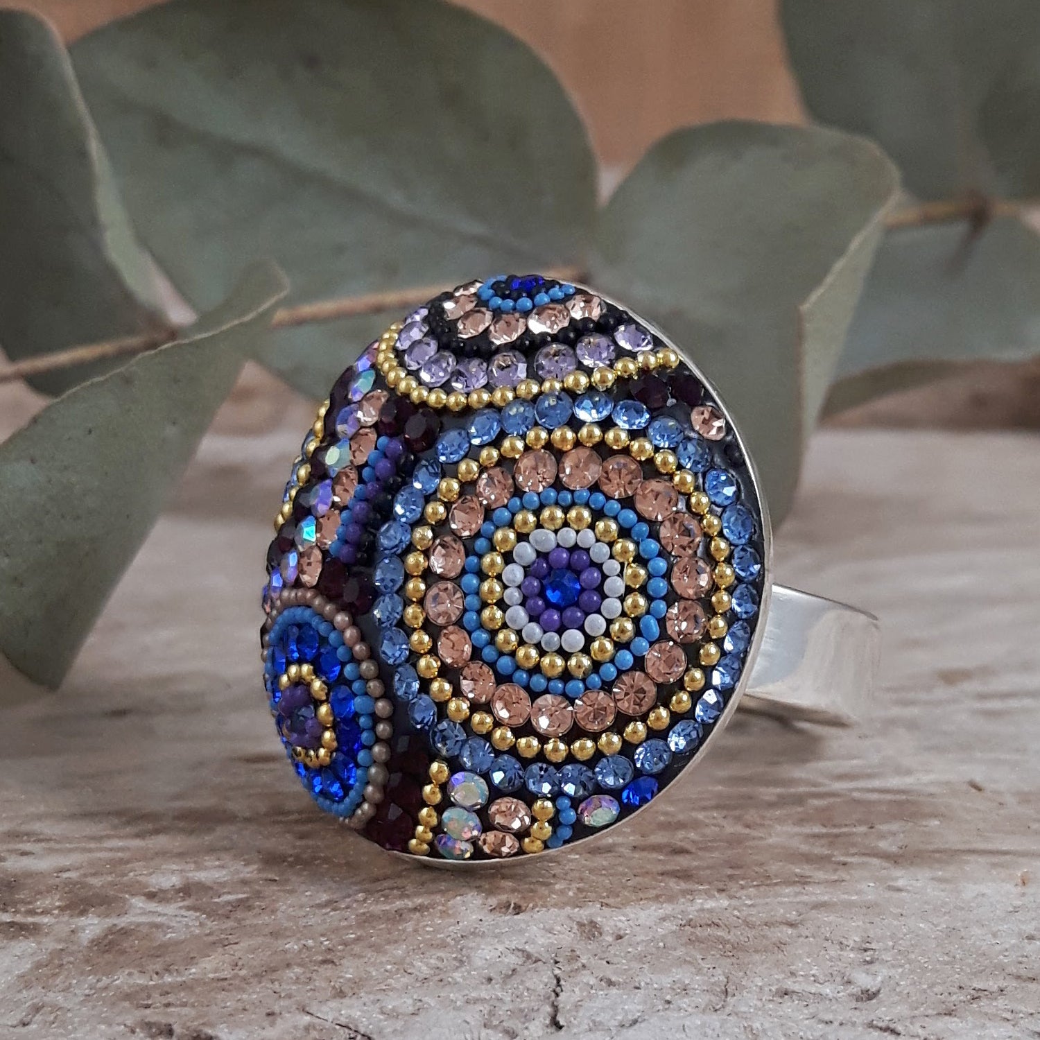 Allegra Indigo Radiance Adjustable Ring