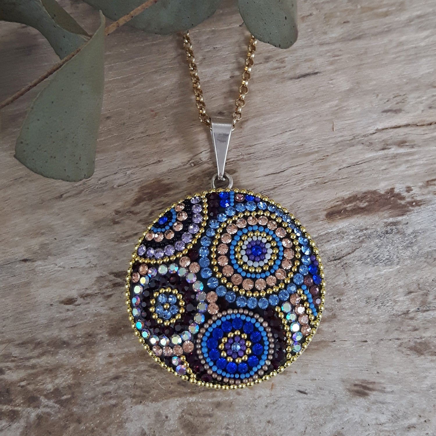 Allegra Indigo Radiance Large Disc Pendant