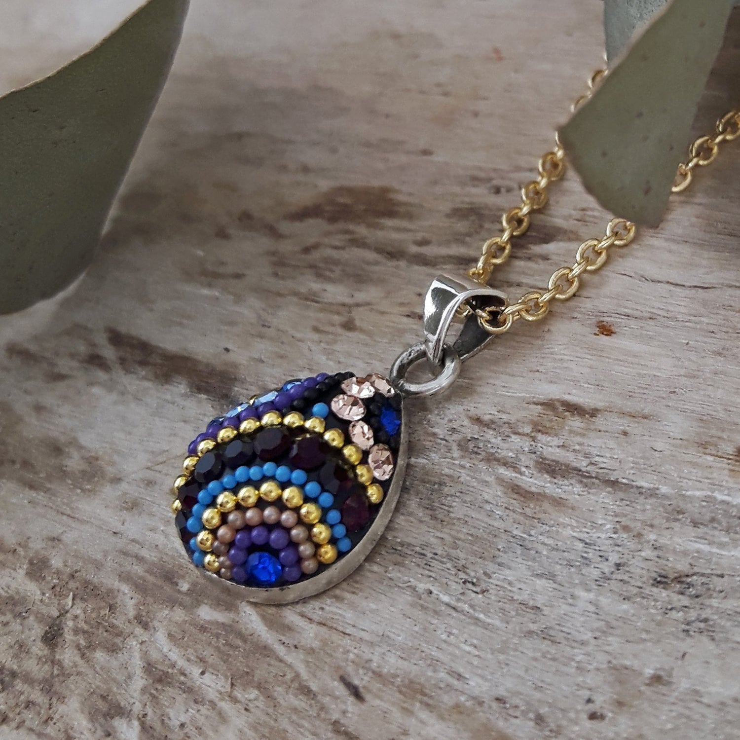 Allegra Indigo Radiance Teardrop Mini Pendant