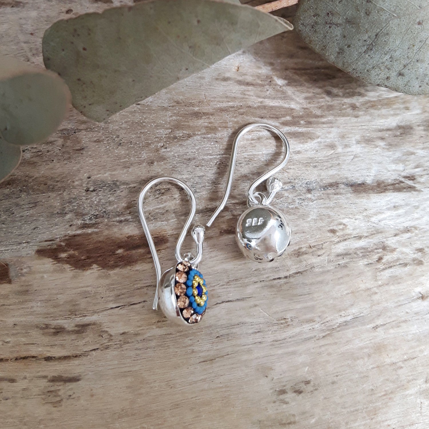 Allegra Indigo Radiance Round Drop Earrings