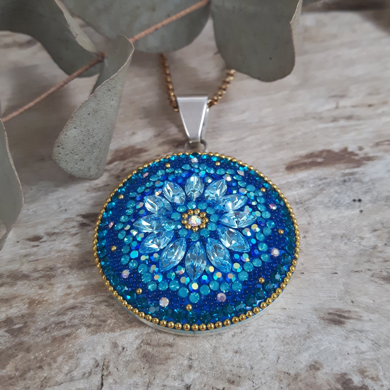 SAMPLE Allegra Azure Disc Pendant