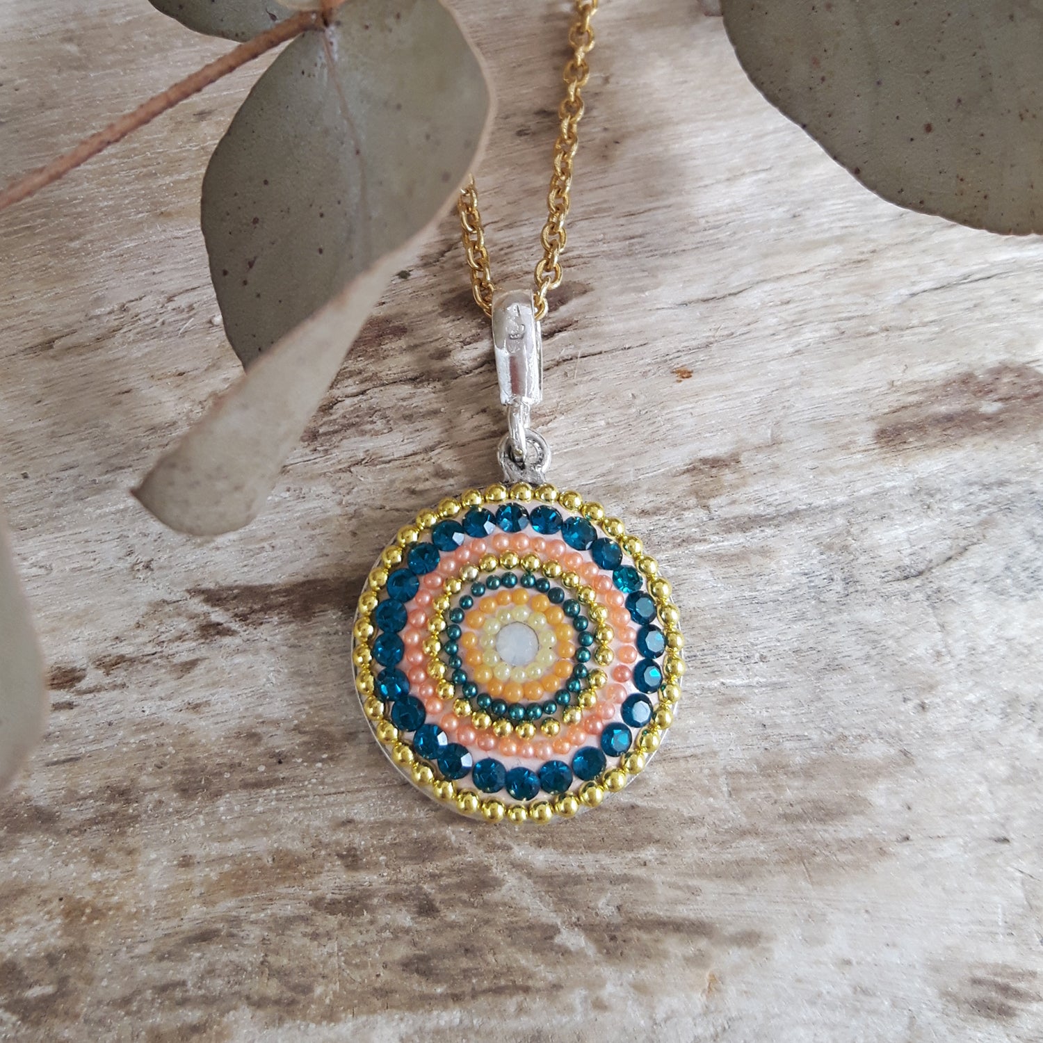 SAMPLE Allegra Peach Glow Coin Pendant