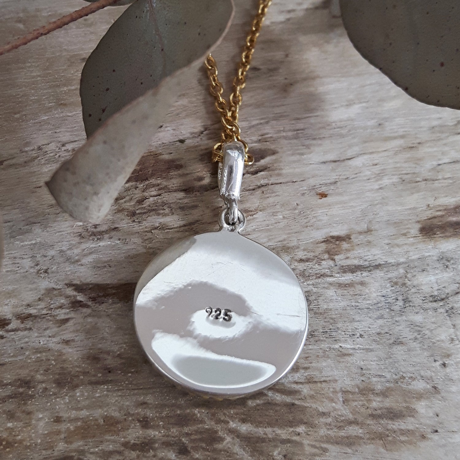 SAMPLE Allegra Peach Glow Coin Pendant
