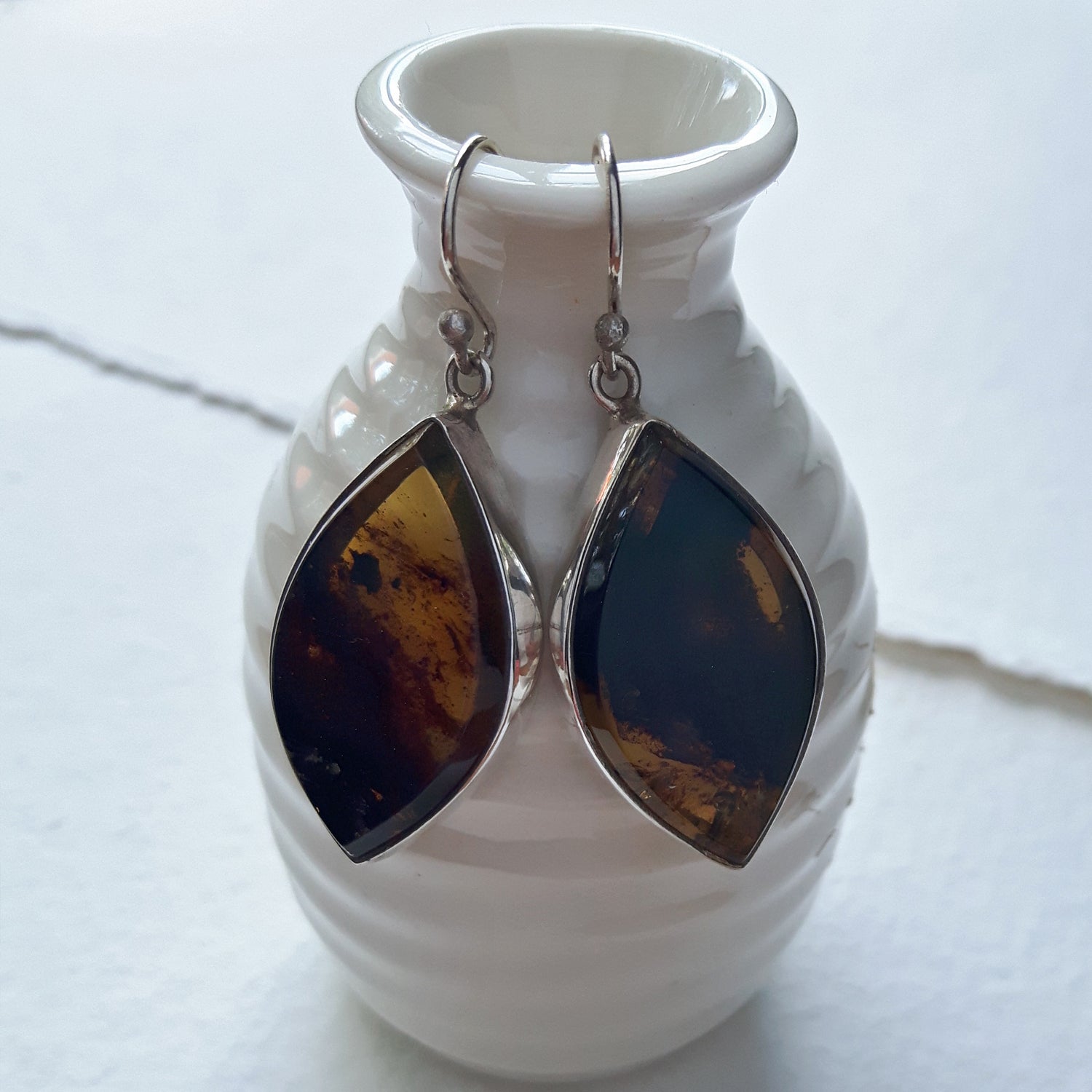 PERFECTLY-IMPERFECT Monet Amber Bezel Drop Earrings