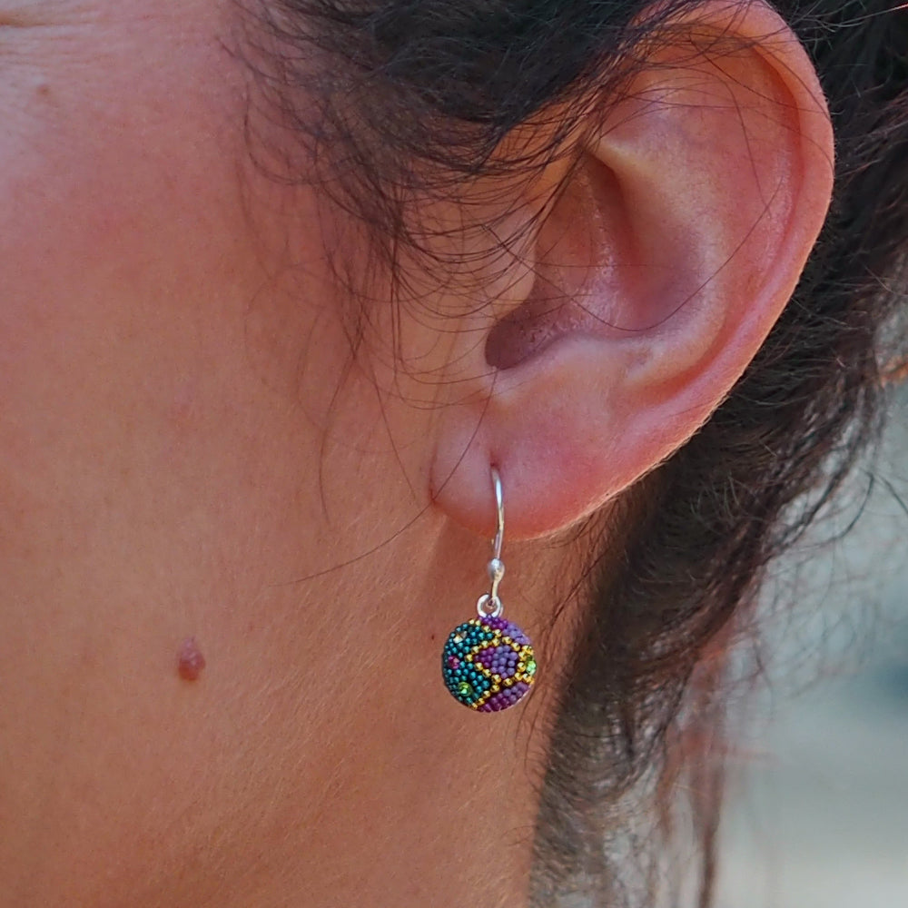 Allegra Galactic Small Ombre Circle Drop Earrings