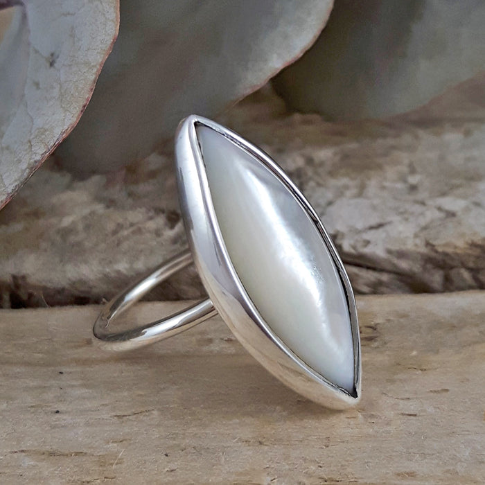 Audrey Marquise Mother Of Pearl Ring