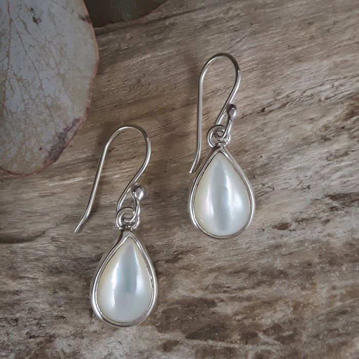 Audrey Teardrop Mother Of Pearl Drop Earrings