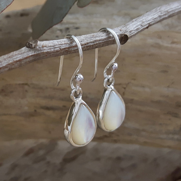 Audrey Teardrop Mother Of Pearl Drop Earrings