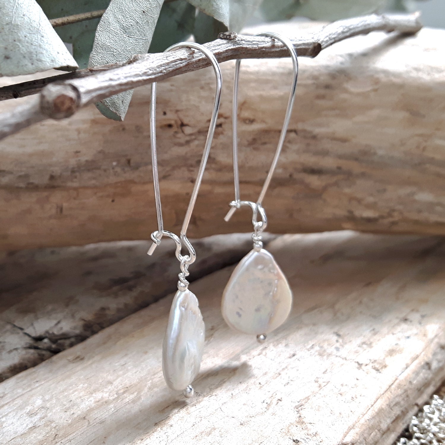Baroque Pearl Long Drop Earrings