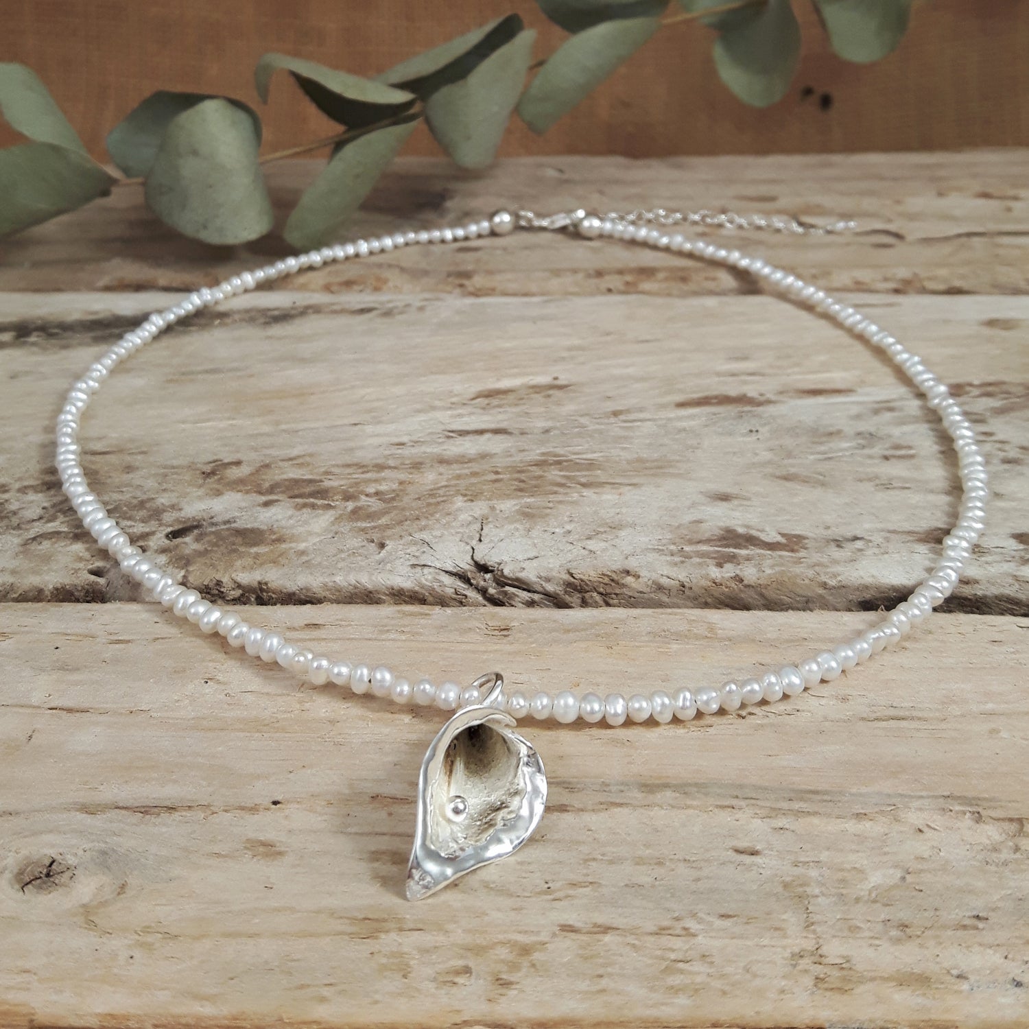 Foresta Calla Lily & Pearl Necklace
