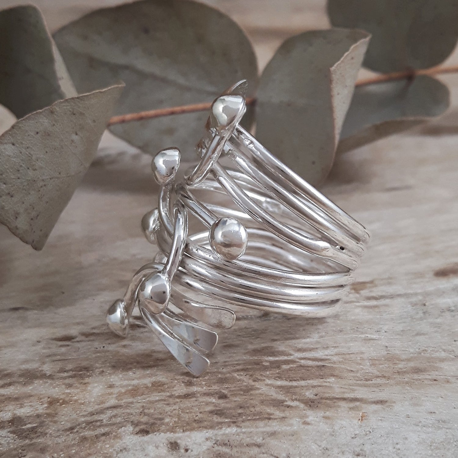 SAMPLE Calypso Dot Sterling Silver Ring Size P