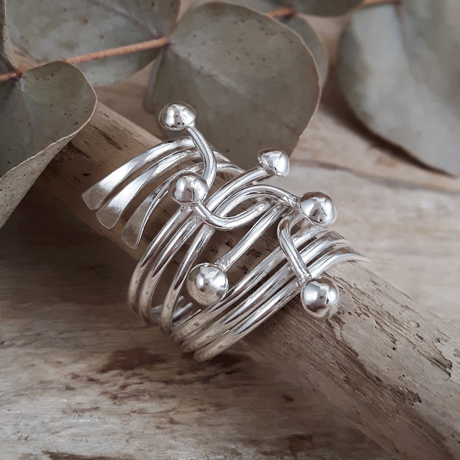 SAMPLE Calypso Dot Sterling Silver Ring Size P