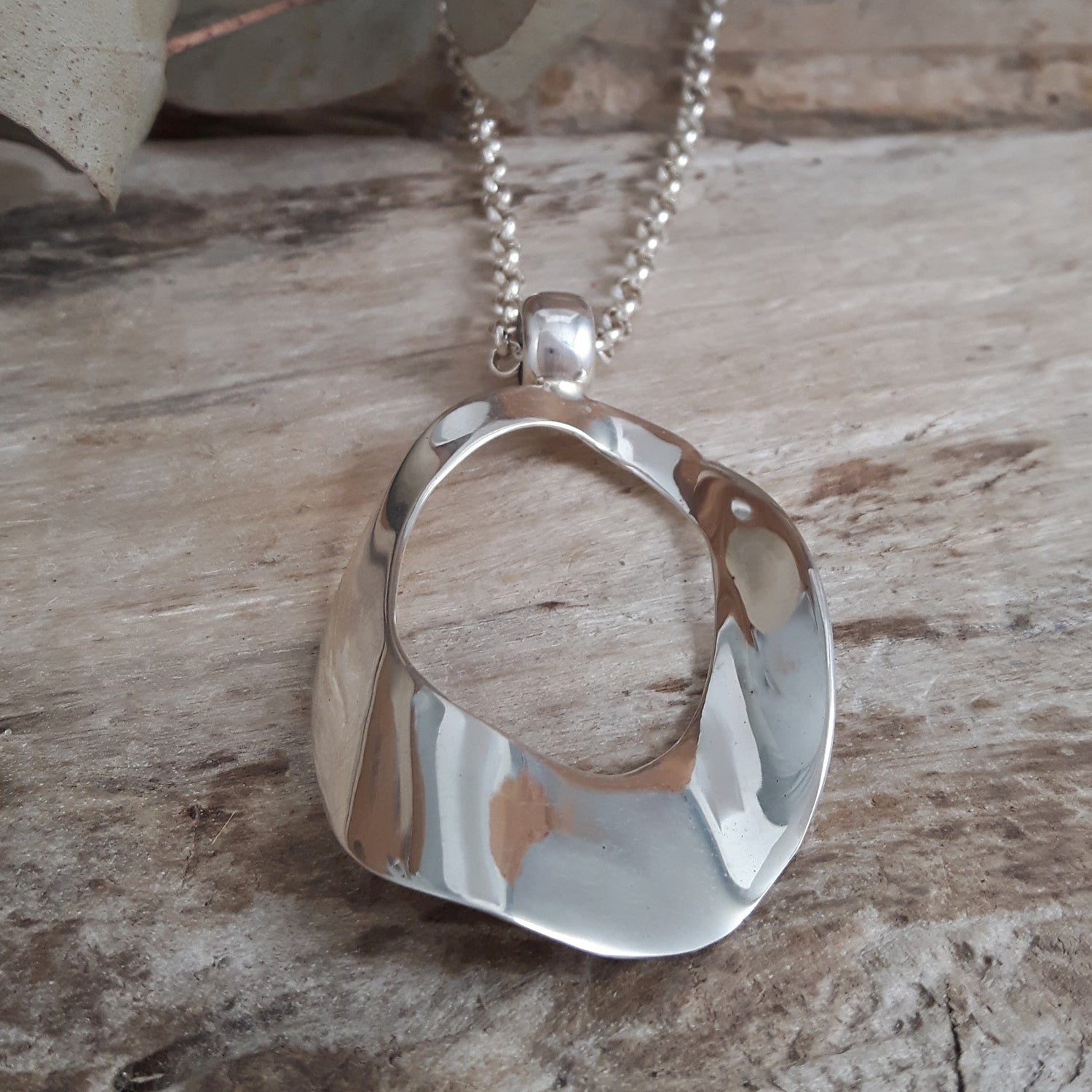 SAMPLE Calypso Wave Polished Silver Pendant