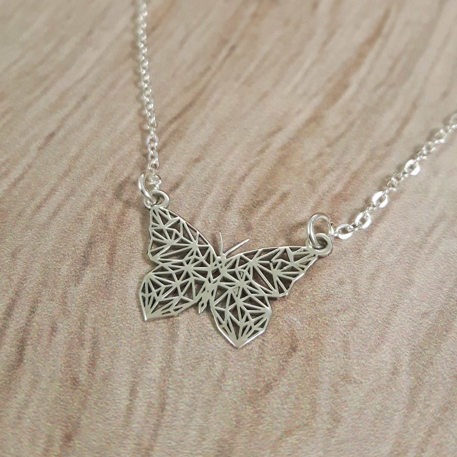 Celtic Silver Butterfly Necklace