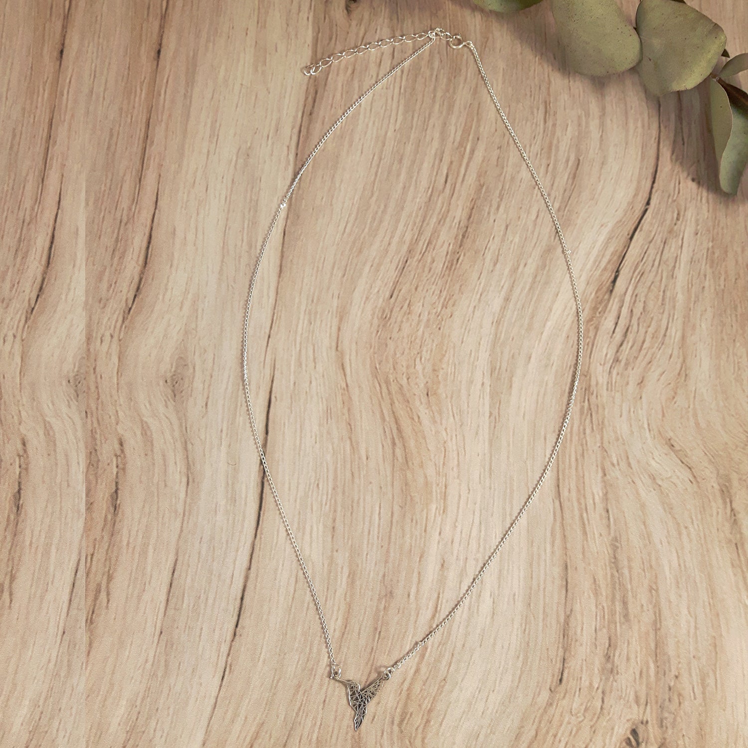 Celtic Silver Hummingbird Necklace
