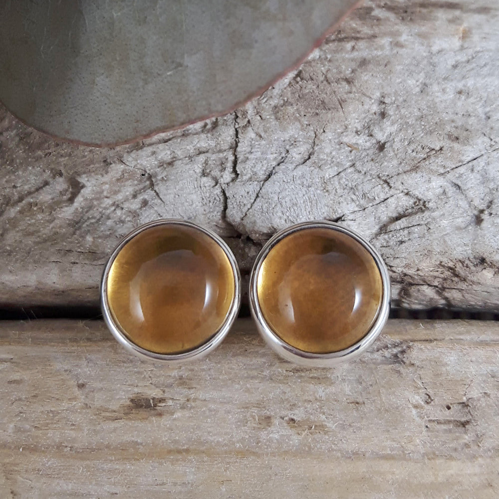 Citrine Large Stud Earrings