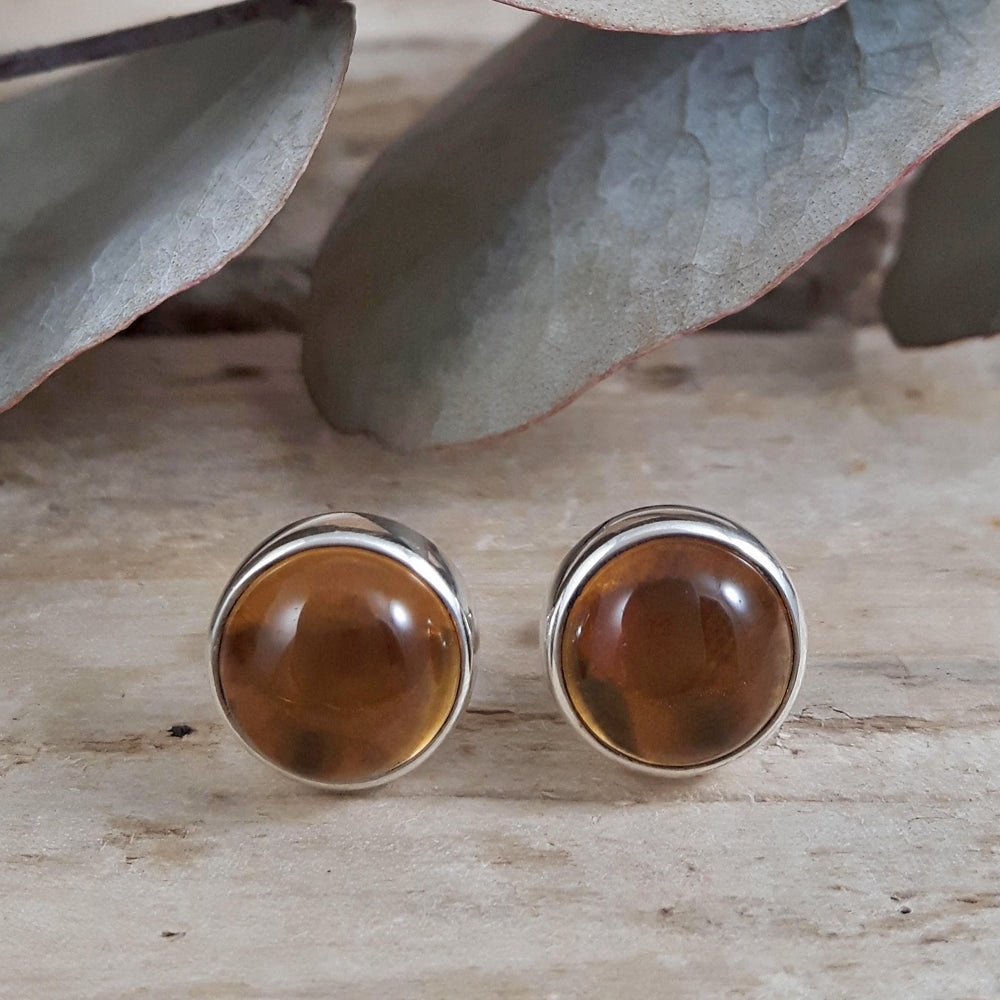 Citrine Large Stud Earrings