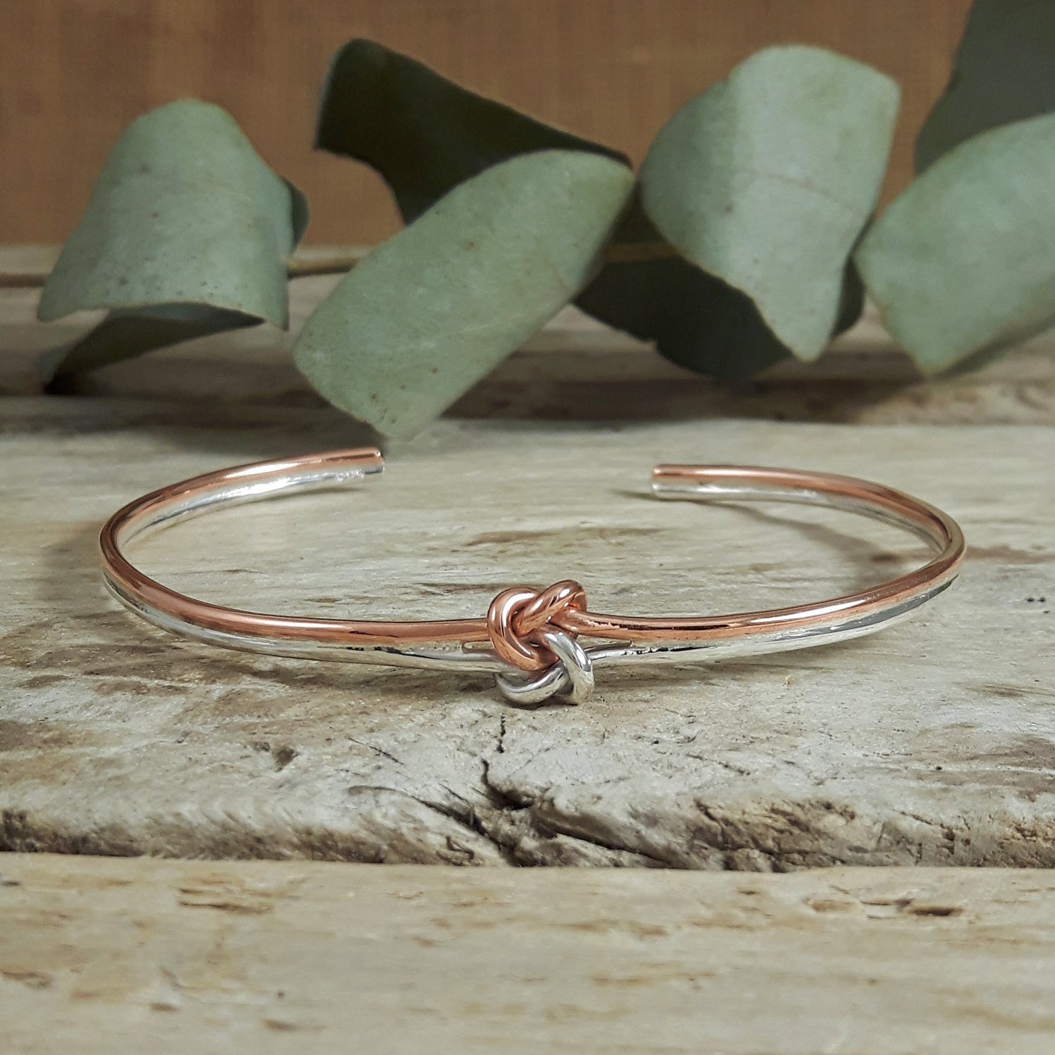 Dara Celtic Knot Copper Silver Cuff