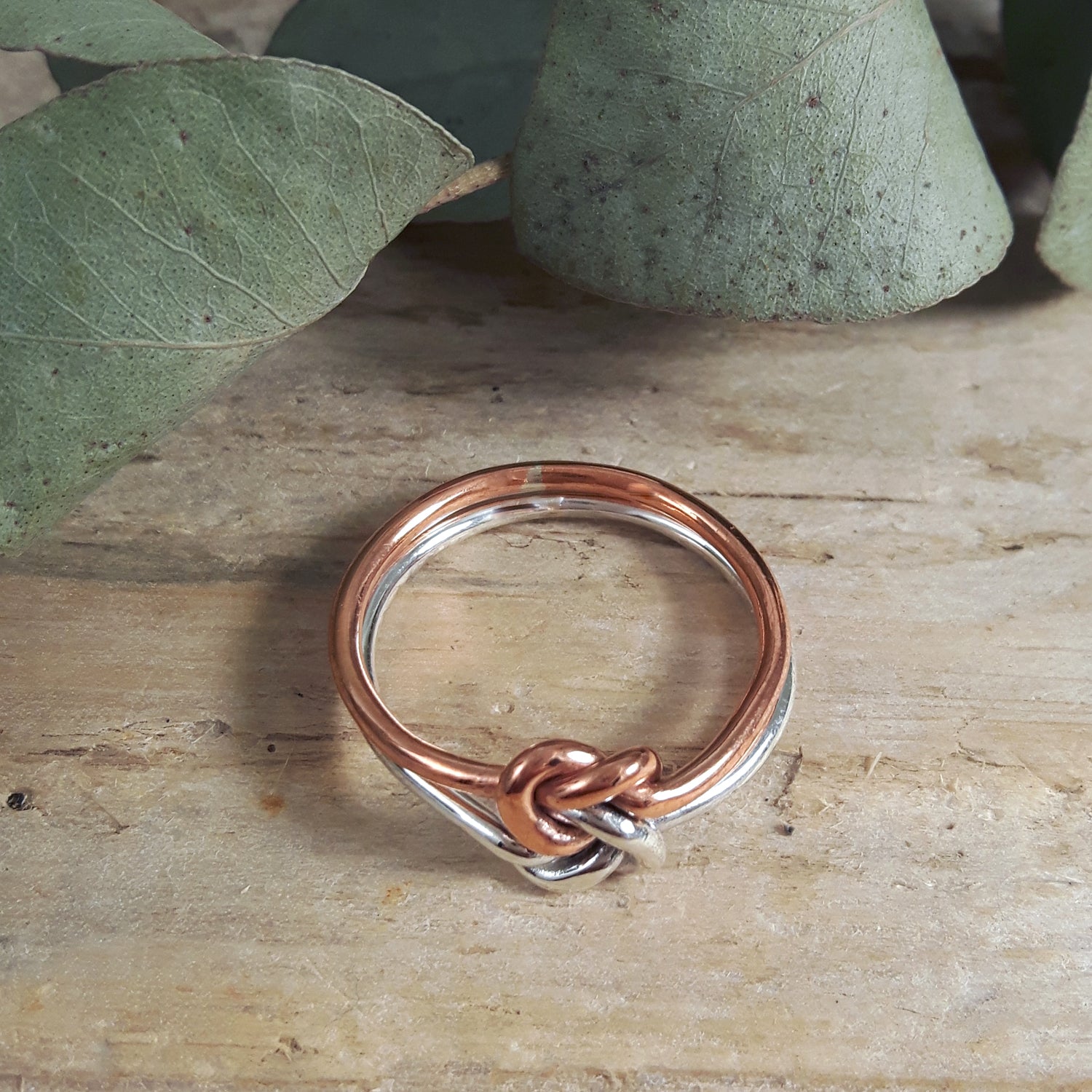 Dara Celtic Knot Copper Silver Ring